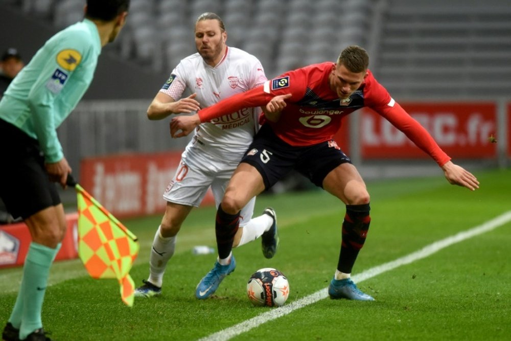 Lille were beaten 1-2 at home to Nimes in Ligue 1. AFP