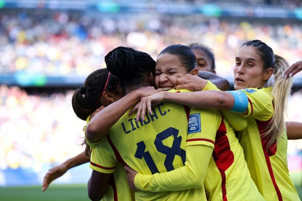 Colombia netted two past South Korea. AFP