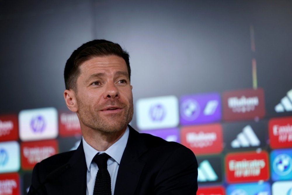 Xabi Alonso spoke to the media after signing his contract with Los Blancos. AFP