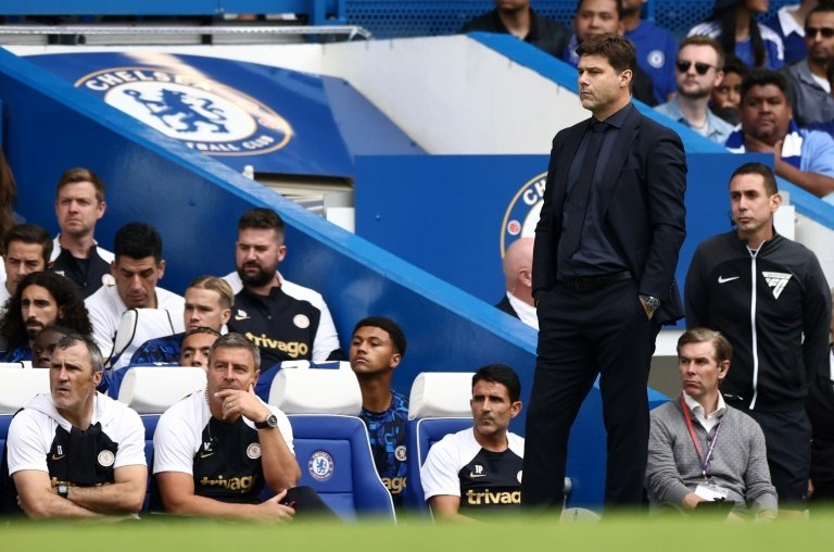 Pochettino's first game ended 1-1 against Liverpool. AFP