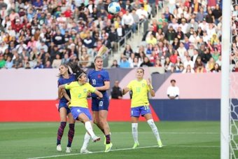 Lindsey Horan scored the only goal as the United States defeated Brazil 1-0 on Sunday to win the CONCACAF Women's Gold Cup in California.