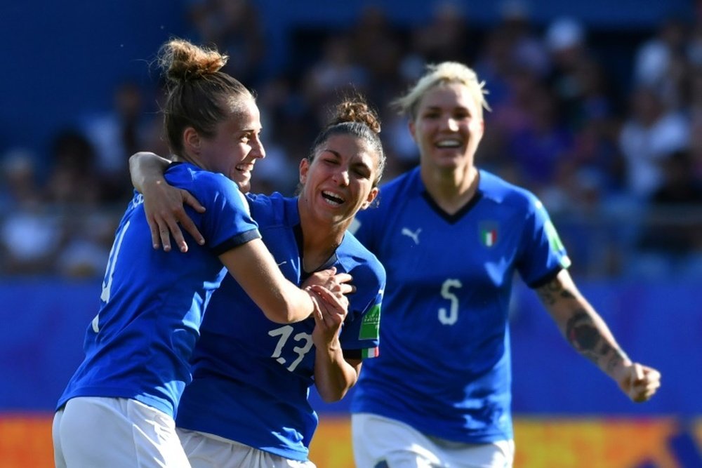 Italy's Aurora Galli scored her third goal of the tournament. AFP