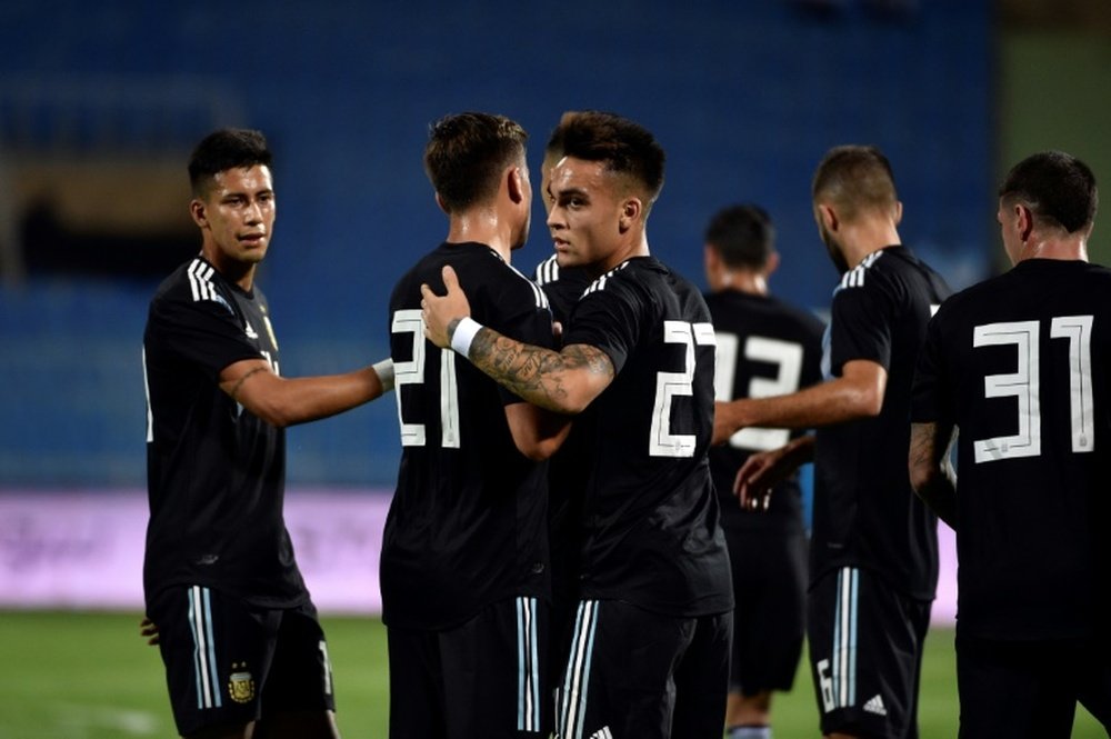 Martinez broke the deadlock for Argentina. AFP