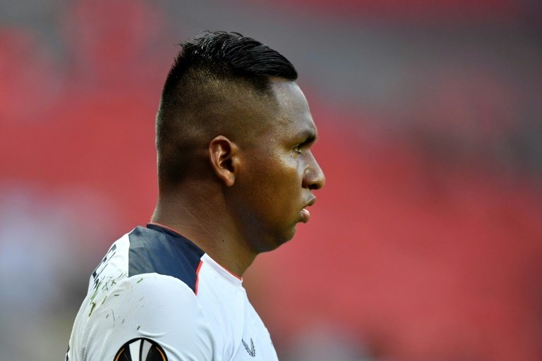 Alfredo Morelos scored twice in Rangers' 3-0 victory against St Mirren. AFP