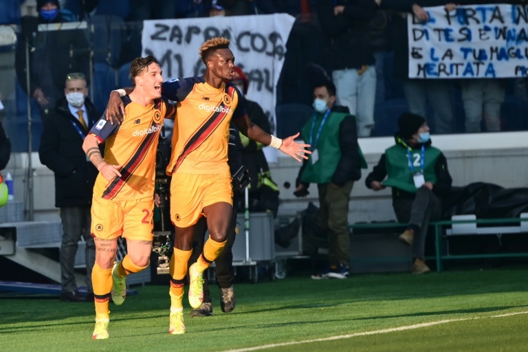 ï»¿Abraham brace gives Roma thumping win at Atalanta
