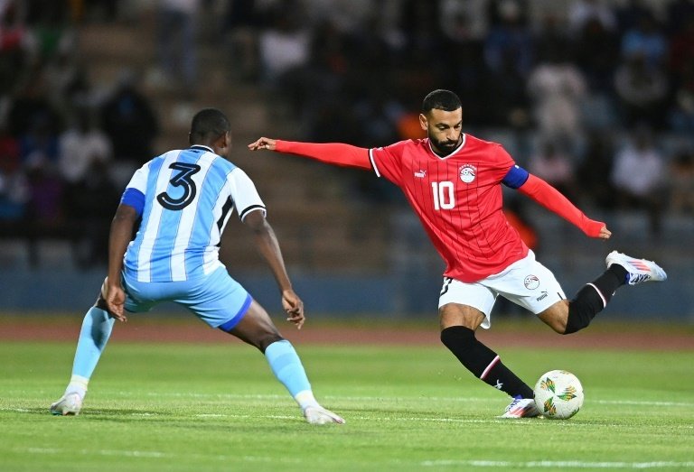 Salah scored as Egypt cruised to a 4-0 victory over Botswana. AFP