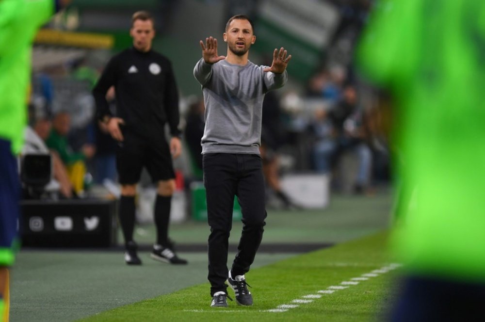 Schalke boss Domenico Tedesco under pressure after poor start in Bundesliga. AFP