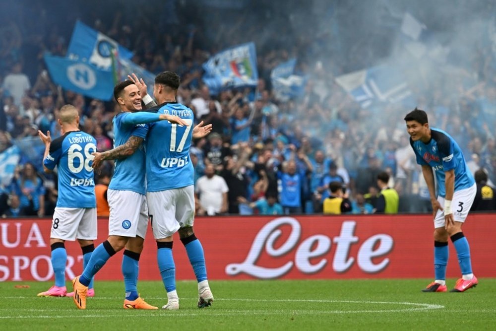 Napoli title celebrations will have to wait. AFP