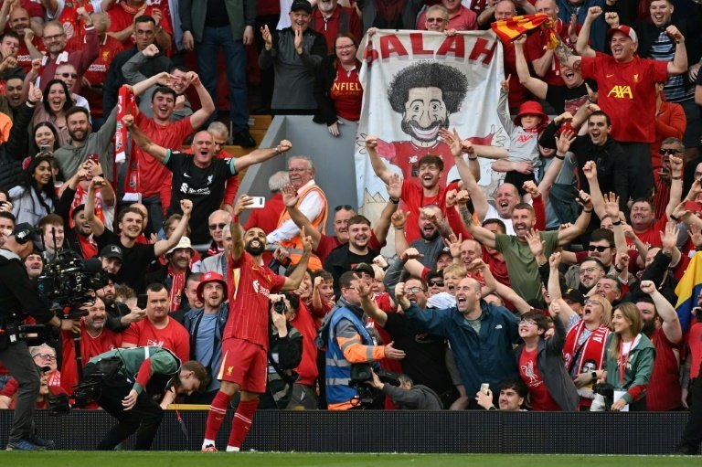 Mo Salah revels in Liverpool's 'way better' title party