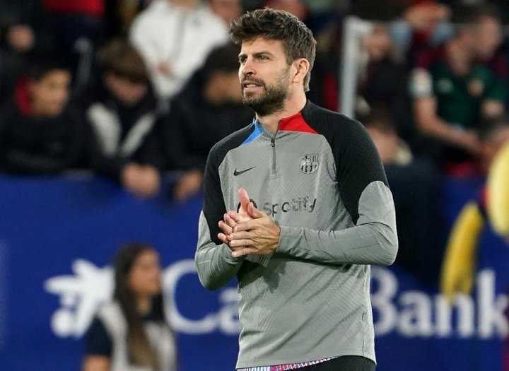 Pique was shown his 11th red card for Barca. AFP