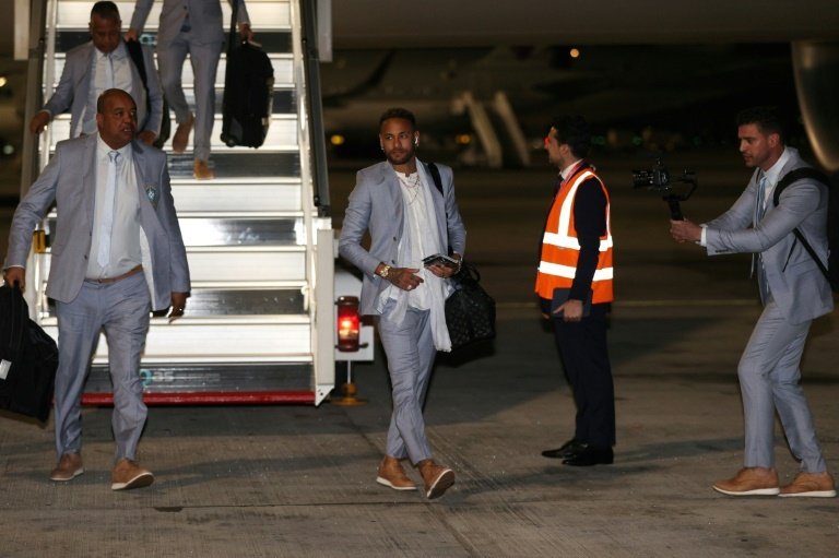Brazil the last team to arrive in Qatar. AFP