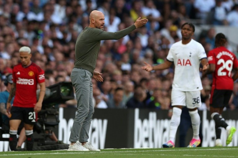 Ten Hag has demanded a bounce-back performance against Forest. AFP