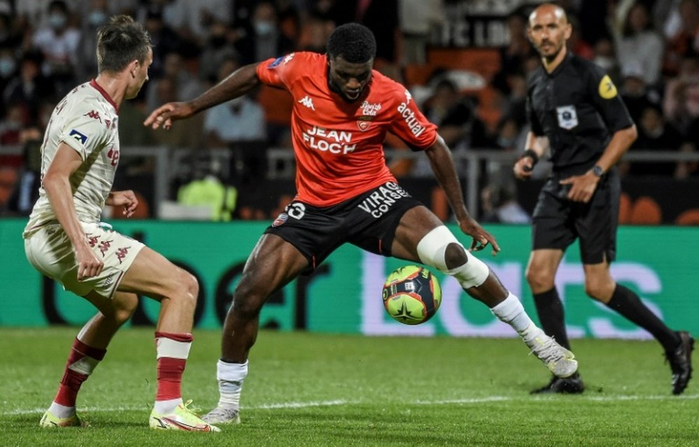 Terem Moffi's goal was the difference for Lorient. AFP