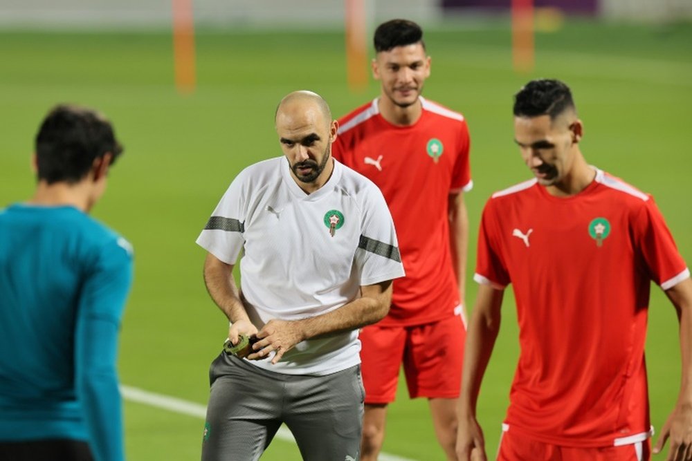 Regragui has urged his team to believe they can defeat Spain. AFP