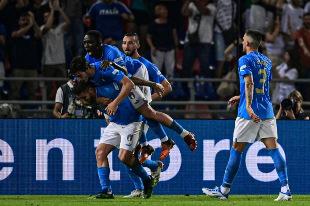 Wilfried Gnonto set up Pellegrini's opener against Germany on his Italy debut at the weekend. AFP