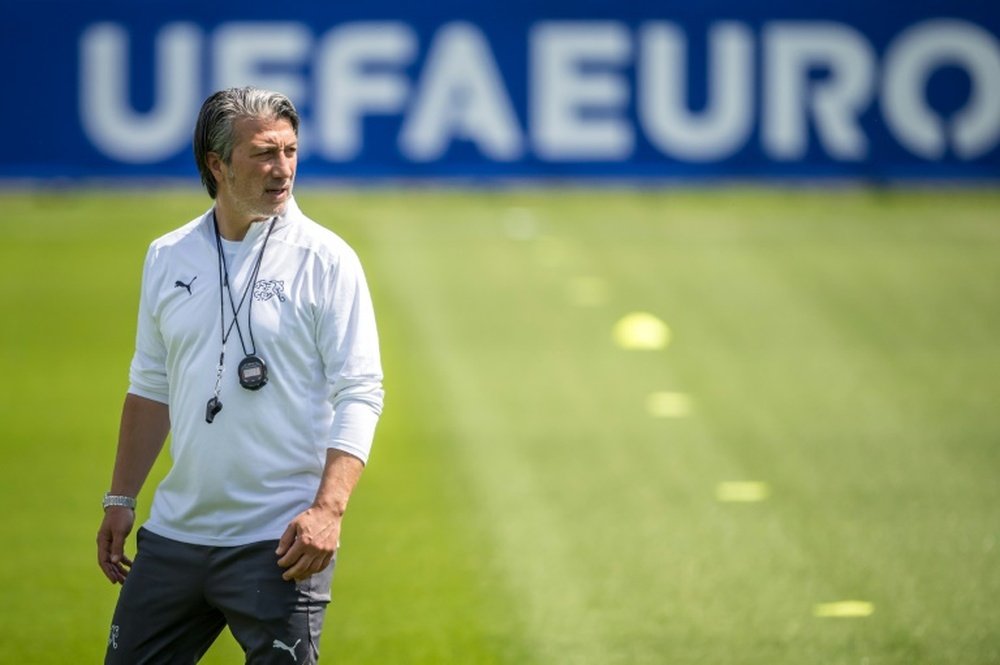 Switzerland boss Murat Yakin expects Scotland to show a reaction. AFP