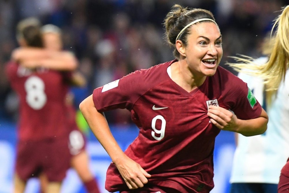 Jodie Taylor scored her 18th international goal for England. AFP