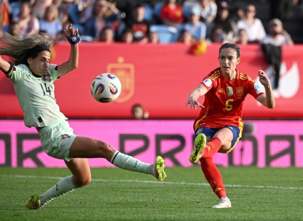 Bonmati scored as Spain ran riot against Portugal. AFP