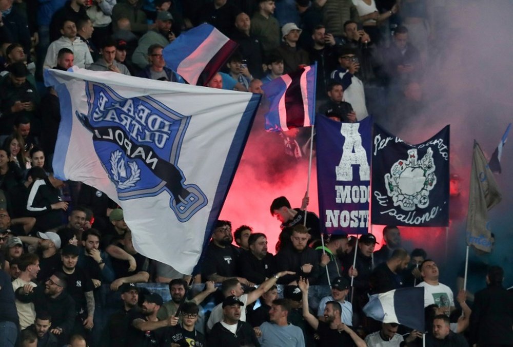 Napoli are just one point ahead of Inter with two matches to go. AFP