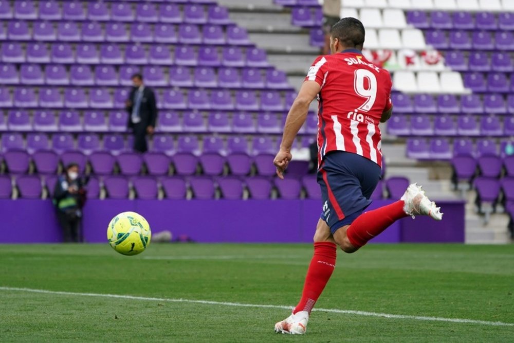 Luis Suarez scored the winner that sealed Atletico the league title. AFP
