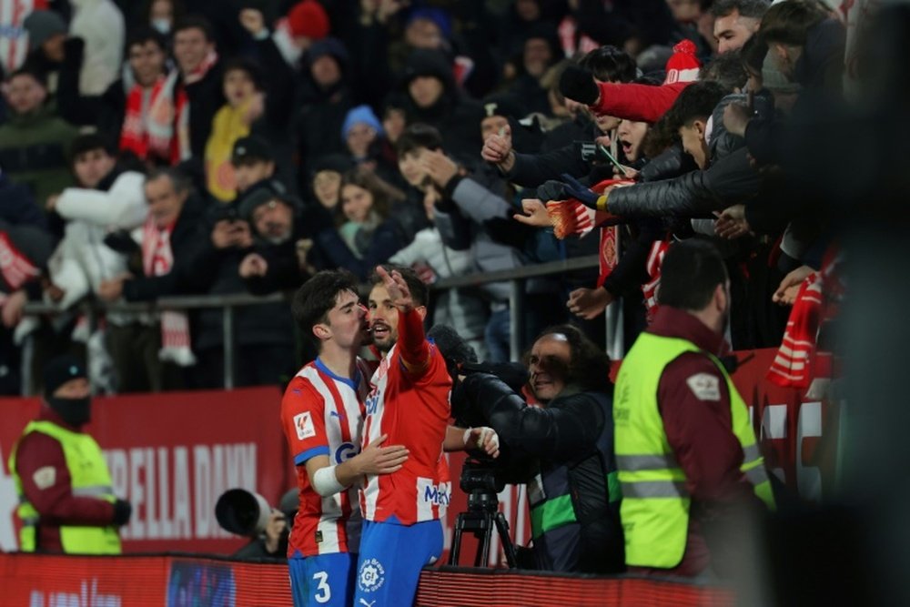 Artem Dovbyk struck a hat-trick inside seven minutes. AFP