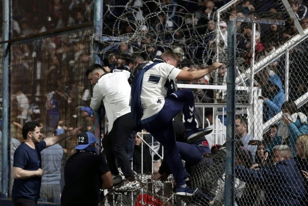 Crowd trouble led to Boca Juniors' game being abandoned. AFP