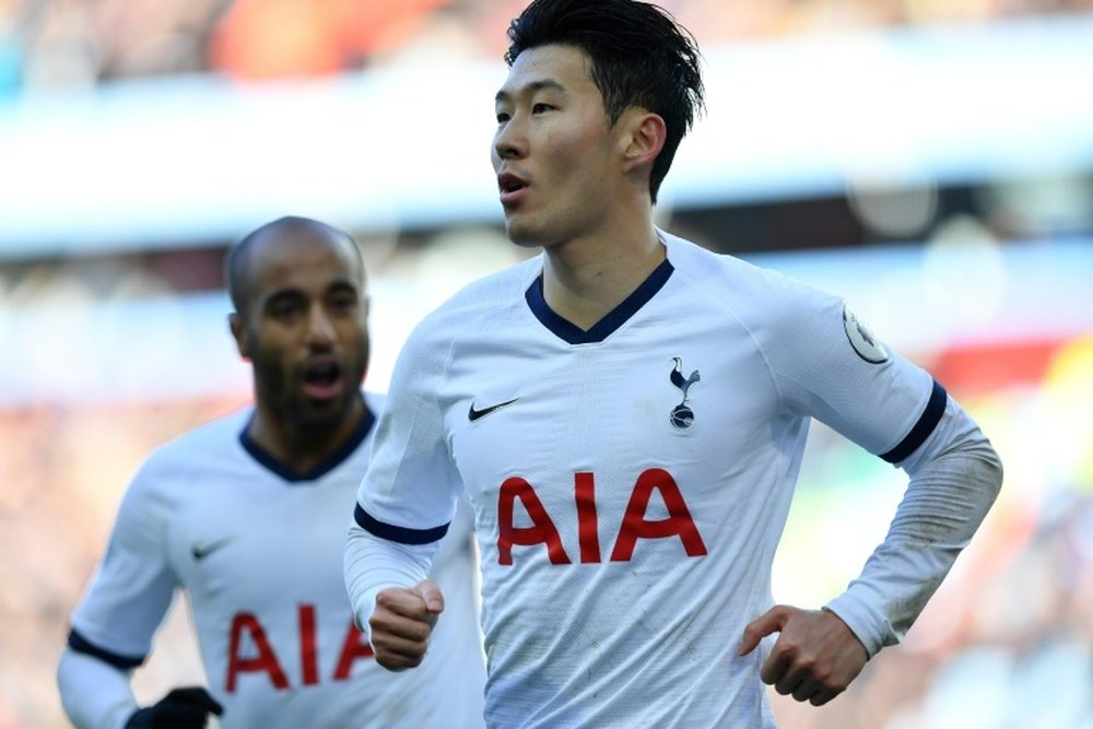 Son strikes late to edge Spurs past Villa in five-goal thriller. AFP
