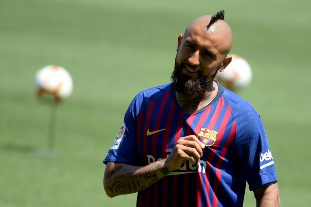 Arturo Vidal is available for Barca's Spanish Super Cup match. AFP