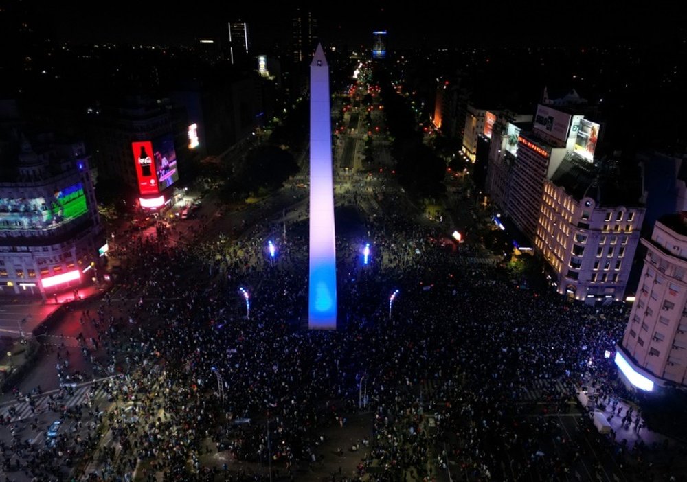 Celebrations were also marred by the death of a fan. AFP