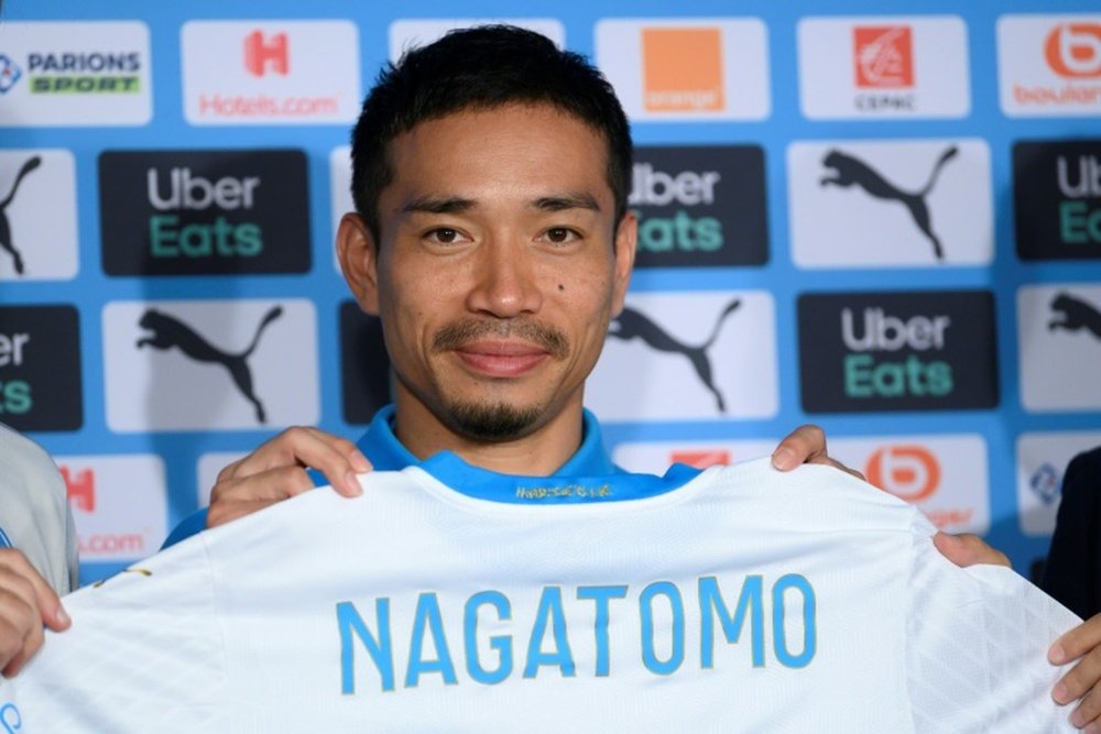 Marseille's Yuto Nagatomo says he is very fit despite being 34. AFP