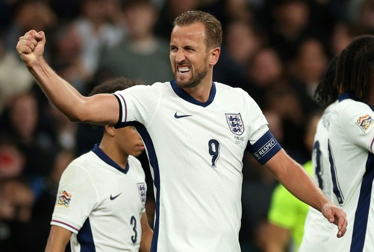 England captain Harry Kane scored twice against Finland. AFP