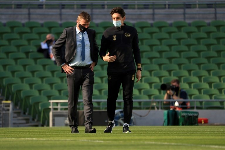 Keith Andrews (right) has been named as Brentfords new manager. AFP