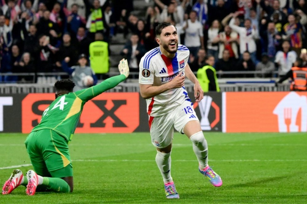 Cherki grabbed a last-gasp equaliser after Onana failed to hold on to a shot. AFP