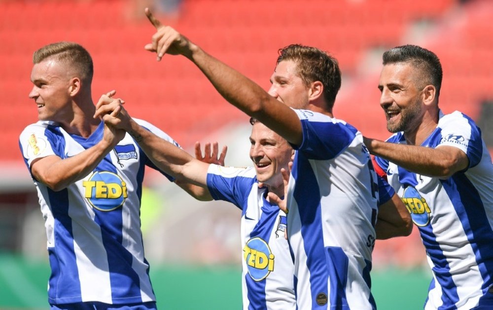 Hertha Berlin cruised past fifth tier opponents in the German Cup. AFP