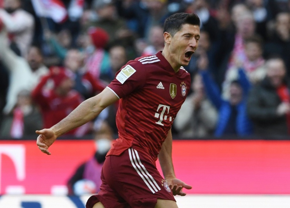 Robert Lewandowski scored as Bayern were far too good for Hoffenheim. AFP