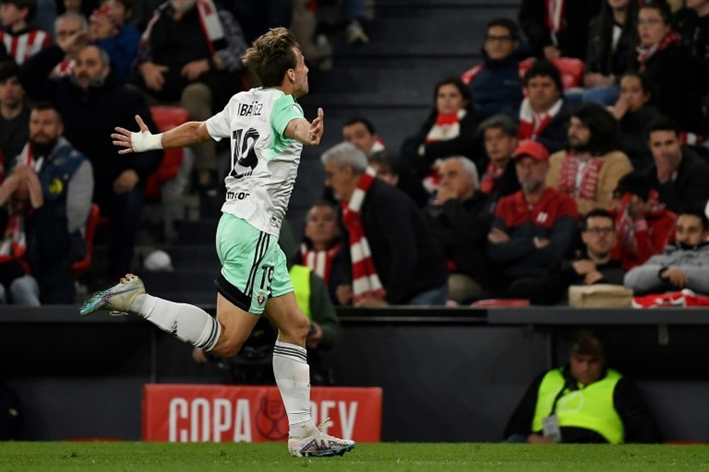 Ibanez's effort helped Osasuna reach the Copa del Rey final for the first time in 18 years. AFP