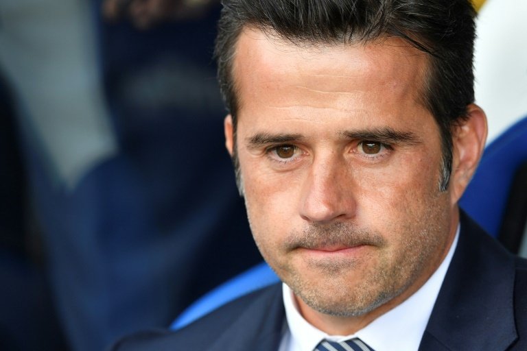 Marco Silvas Everton are just four points above the Premier League relegation places. AFP