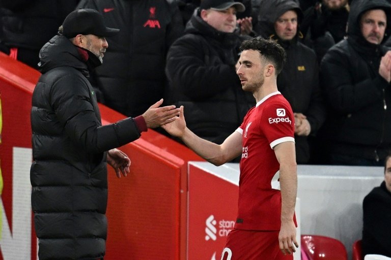 Klopp said he is heartbroken by the death of Diogo Jota. AFP