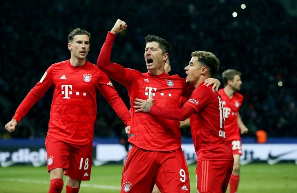 Lewandowski strikes again as Bayern go second in Bundesliga. AFP