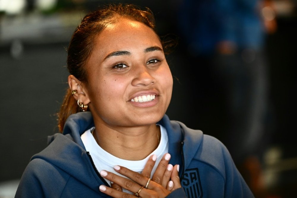 Alyssa Thompson made her Women's World Cup debut for the USA against Vietnam. AFP