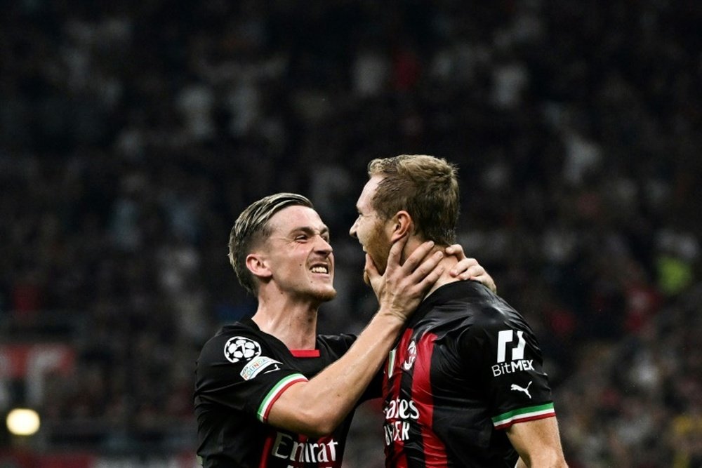 AC Milan got the three points v Dinamo Zagreb. AFP