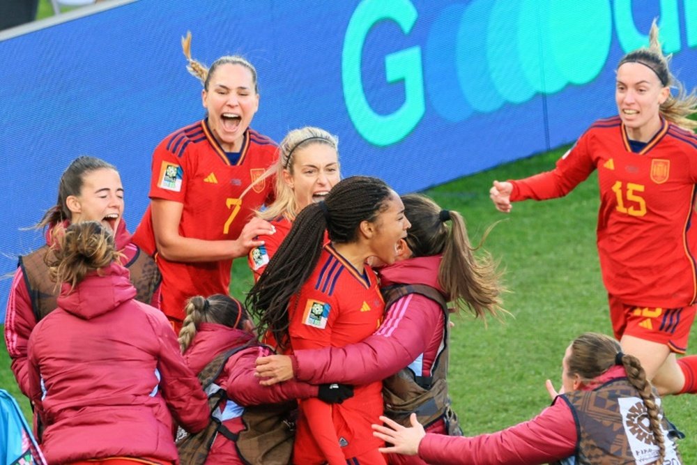 Salma Paralluelos scored the winner against the Dutch. AFP