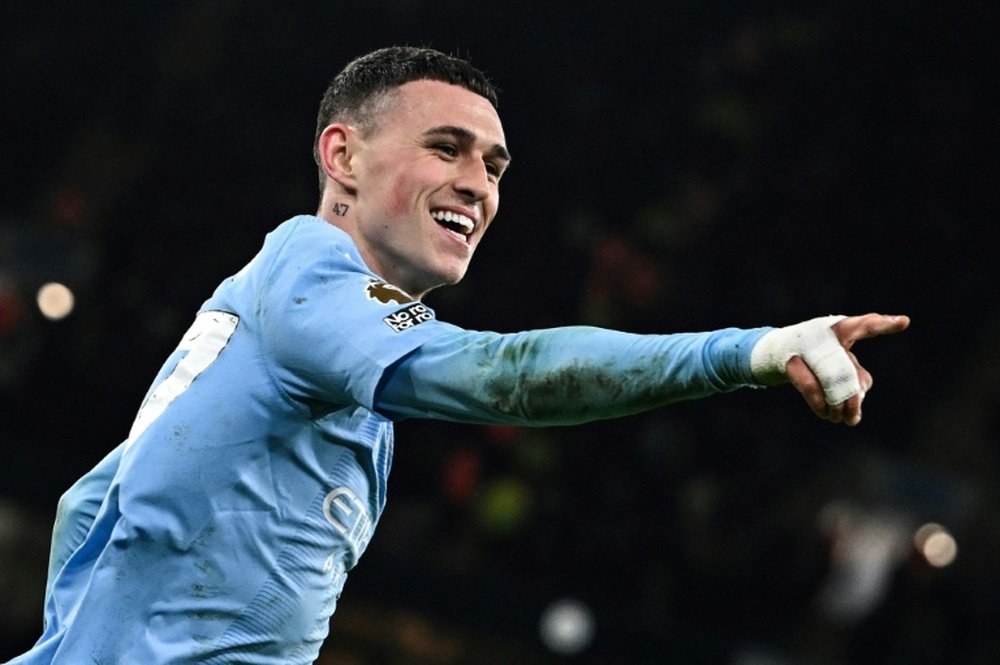 Foden has scored a career-best 17 Premier League goals so far this season. AFP