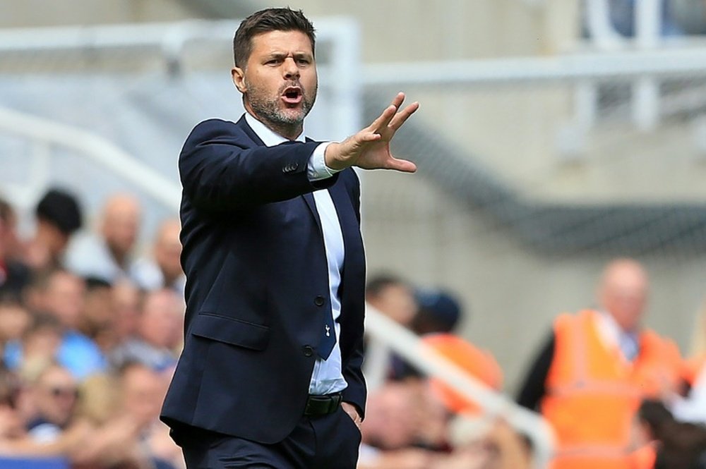 Spurs manager Pochettino during Saturday's match against Newcastle. AFP