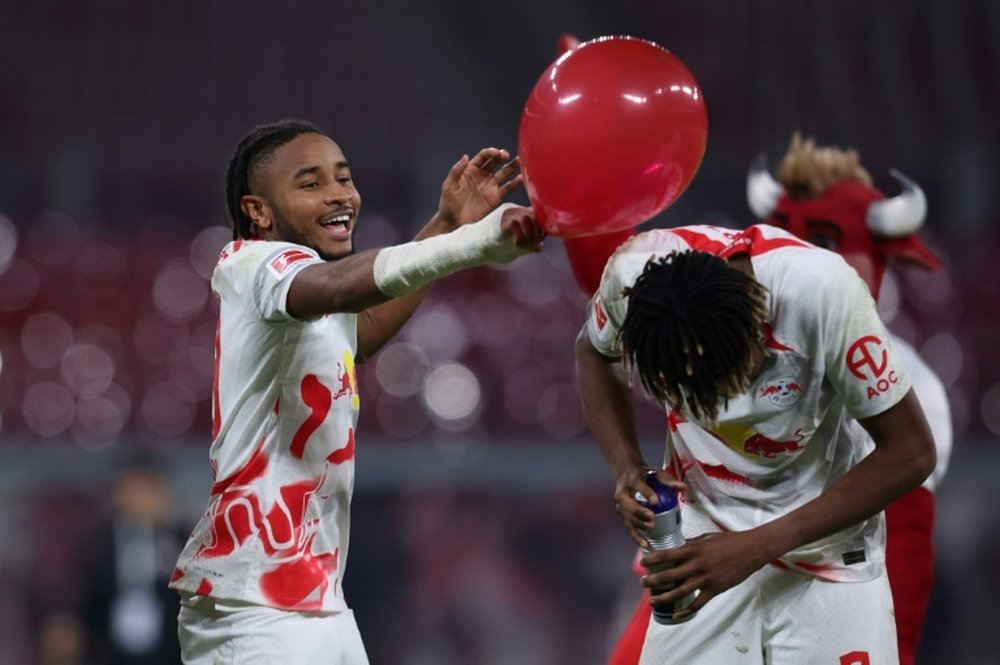 Nkunku still sits atop of Leipzig's goalscoring charts this season. AFP