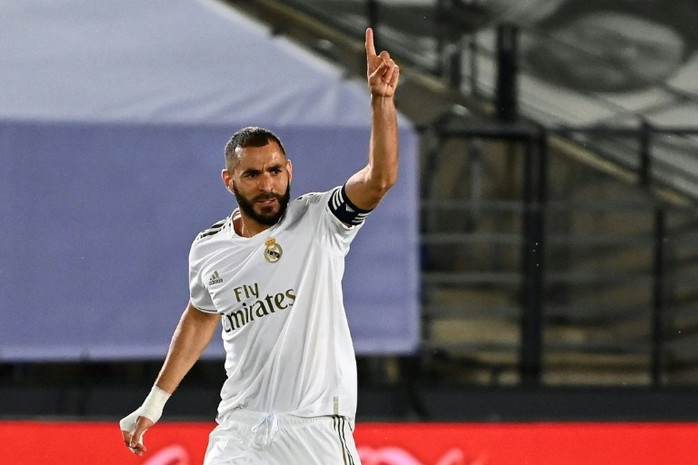 Karim Benzema scored the first in Real Madrid's 2-0 win versus Alaves. AFP