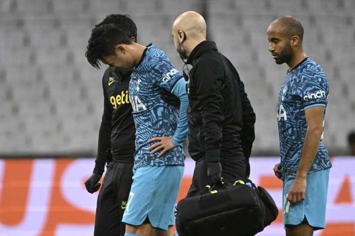 Son was injured afer a collision with Mbemba. AFP
