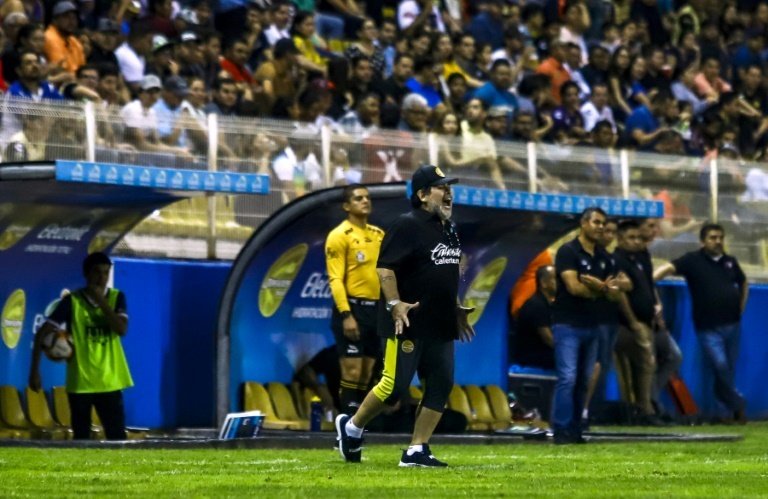 Diego Maradona took over at Dorados last year. AFP