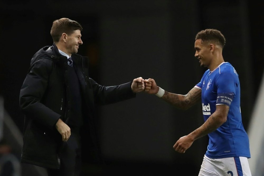 James Tavernier scored in Ranger's 4-0 victory v Aberdeen. AFP