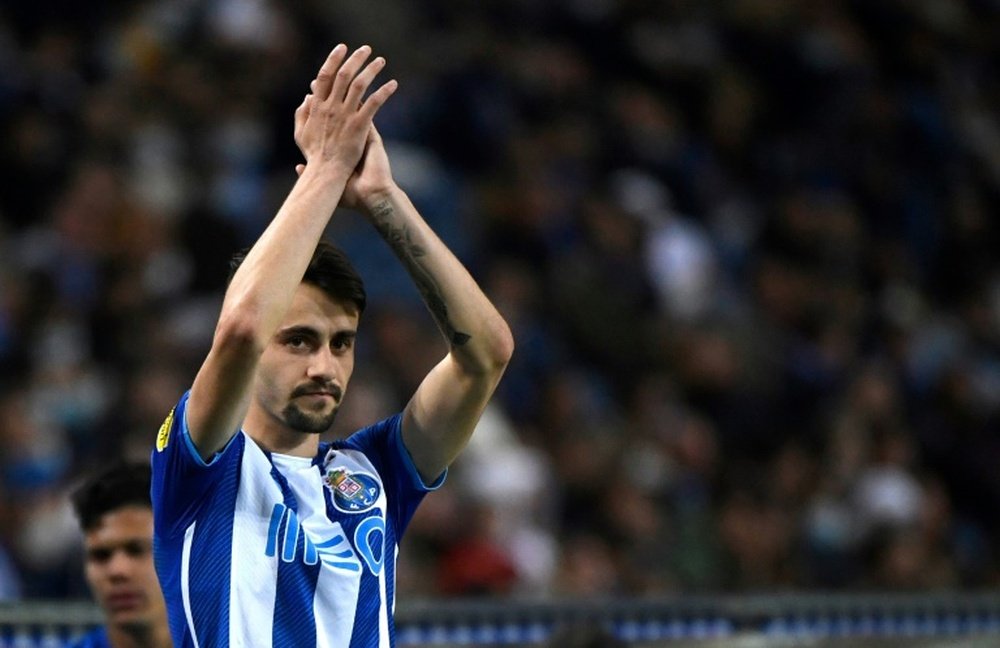 Fabio Vieira joins Arsenal. AFP